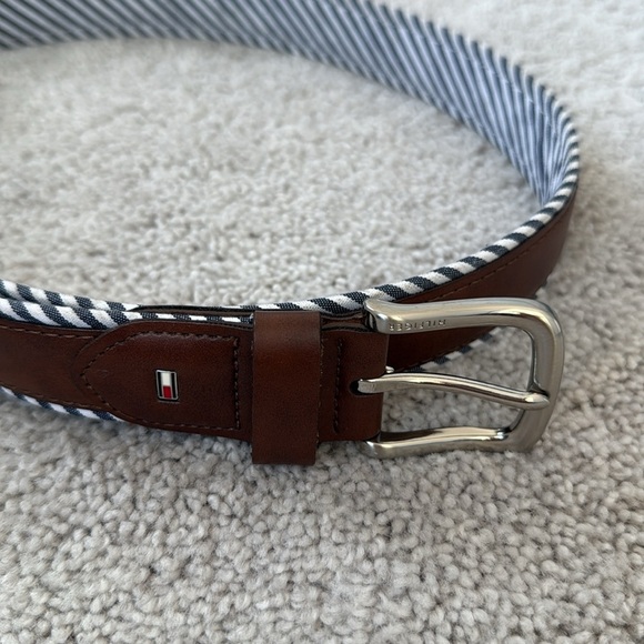 Men’s Tommy Hilfiger brown leather belt size M (34-35) - Picture 1 of 6